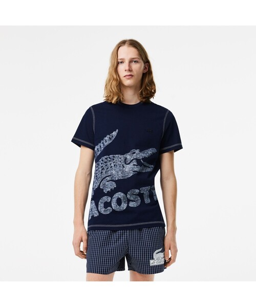 LACOSTE（ラコステ）の「オーバーサイズプリントTシャツ（Tシャツ/カットソー・メンズ・ブルー/ネイビー/ホワイト・4/3/5/2）」の2枚目の写真