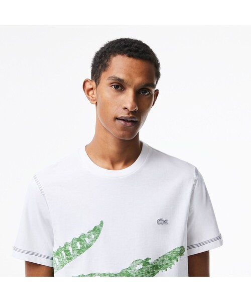 LACOSTE（ラコステ）の「オーバーサイズプリントTシャツ（Tシャツ/カットソー・メンズ・ブルー/ネイビー/ホワイト・4/3/5/2）」の4枚目の写真