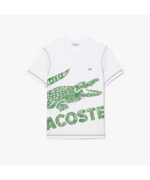 LACOSTE（ラコステ）の「オーバーサイズプリントTシャツ（Tシャツ/カットソー・メンズ・ブルー/ネイビー/ホワイト・4/3/5/2）」の6枚目の写真