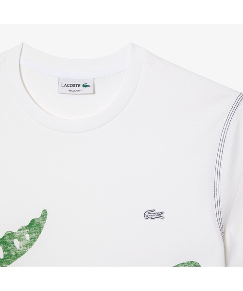 LACOSTE（ラコステ）の「オーバーサイズプリントTシャツ（Tシャツ/カットソー・メンズ・ブルー/ネイビー/ホワイト・4/3/5/2）」の7枚目の写真