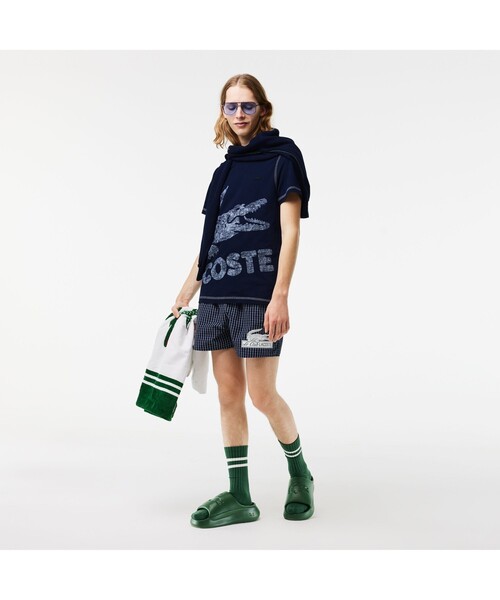 LACOSTE（ラコステ）の「オーバーサイズプリントTシャツ（Tシャツ/カットソー・メンズ・ブルー/ネイビー/ホワイト・4/3/5/2）」の12枚目の写真
