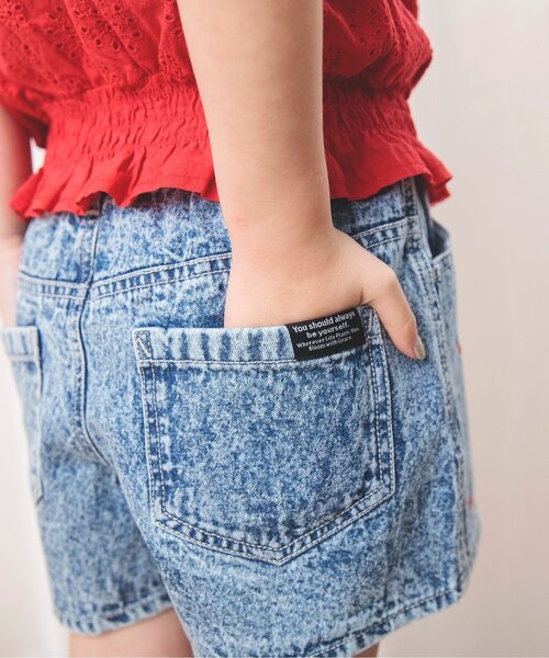 BREEZE(ブリーズ)の「刺繍デニムショートパンツ(デニムパンツ・キッズ・ブルー/ブラック/サックスブルー・140/130/110/120/80/100/90)」の15枚目の写真