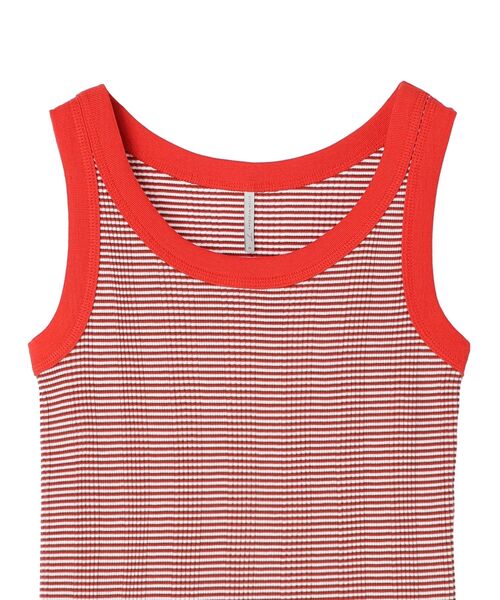 AMERICAN HOLIC（アメリカンホリック）の「マルチボーダータンクトップ（インナーウェア/肌着・レディース・ブルー/ピンク/イエロー/ブラウン・M/L）」の14枚目の写真