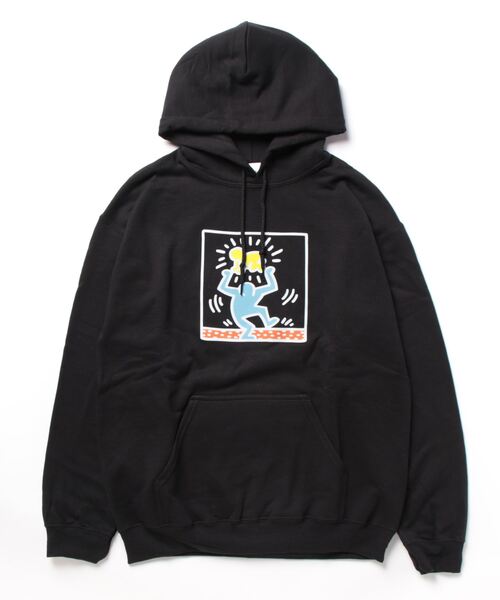 Keith Haring(キース・ヘリング)の「【 Keith Haring / キースヘリング 】FRONT ART HOODIE パーカー(パーカー・メンズ・ホワイト/ブラック/グレー・XL/L/M)」の10枚目の写真