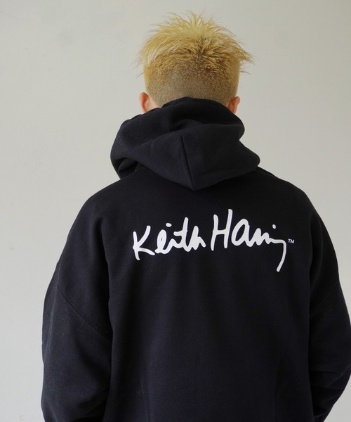 Keith Haring(キース・ヘリング)の「【 Keith Haring / キースヘリング 】FRONT ART HOODIE パーカー(パーカー・メンズ・ホワイト/ブラック/グレー・XL/L/M)」の8枚目の写真