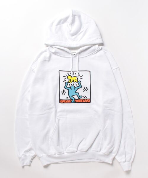Keith Haring(キース・ヘリング)の「【 Keith Haring / キースヘリング 】FRONT ART HOODIE パーカー(パーカー・メンズ・ホワイト/ブラック/グレー・XL/L/M)」の9枚目の写真