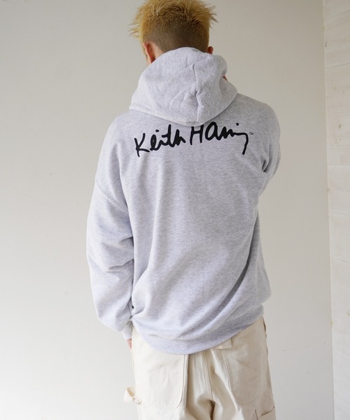 Keith Haring(キース・ヘリング)の「【 Keith Haring / キースヘリング 】FRONT ART HOODIE パーカー(パーカー・メンズ・ホワイト/ブラック/グレー・XL/L/M)」の13枚目の写真