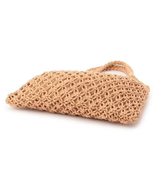 SHOO・LA・RUE（シューラルー）の「◆マクラメトートバッグ（トートバッグ・レディース・ブラック/アイボリー/ブラウン系・00）」の4枚目の写真