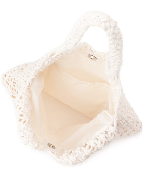 SHOO・LA・RUE（シューラルー）の「◆マクラメトートバッグ（トートバッグ・レディース・ブラック/アイボリー/ブラウン系・00）」の8枚目の写真