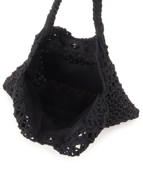 SHOO・LA・RUE（シューラルー）の「◆マクラメトートバッグ（トートバッグ・レディース・ブラック/アイボリー/ブラウン系・00）」の14枚目の写真