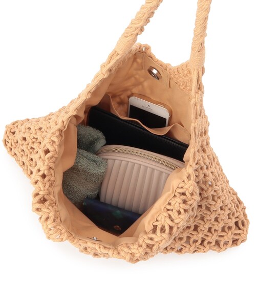 SHOO・LA・RUE（シューラルー）の「◆マクラメトートバッグ（トートバッグ・レディース・ブラック/アイボリー/ブラウン系・00）」の17枚目の写真