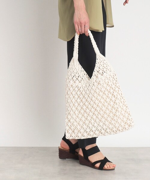 SHOO・LA・RUE（シューラルー）の「◆マクラメトートバッグ（トートバッグ・レディース・ブラック/アイボリー/ブラウン系・00）」の13枚目の写真