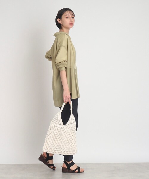 SHOO・LA・RUE（シューラルー）の「◆マクラメトートバッグ（トートバッグ・レディース・ブラック/アイボリー/ブラウン系・00）」の7枚目の写真