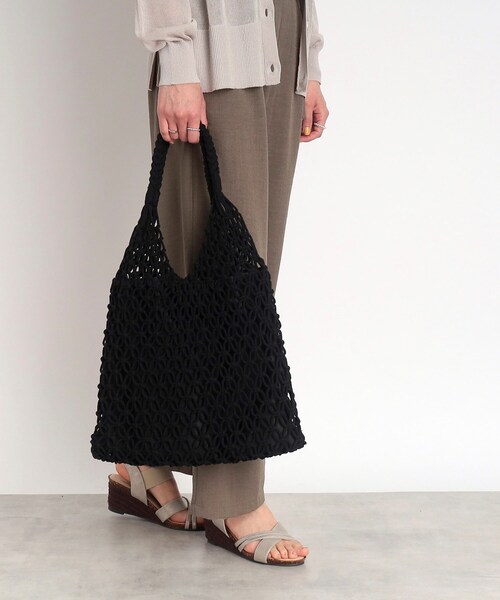 SHOO・LA・RUE（シューラルー）の「◆マクラメトートバッグ（トートバッグ・レディース・ブラック/アイボリー/ブラウン系・00）」の11枚目の写真