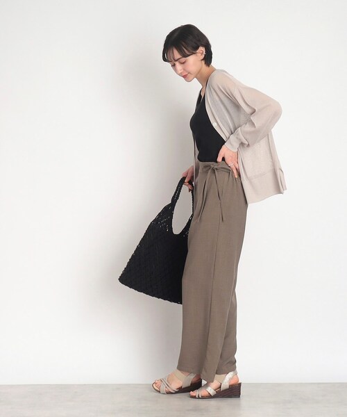 SHOO・LA・RUE（シューラルー）の「◆マクラメトートバッグ（トートバッグ・レディース・ブラック/アイボリー/ブラウン系・00）」の5枚目の写真