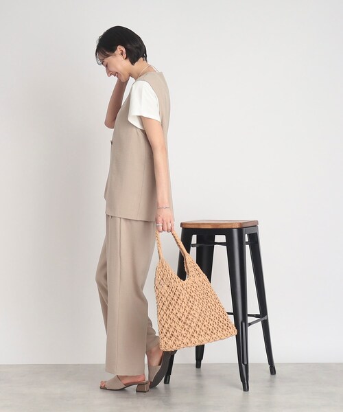 SHOO・LA・RUE（シューラルー）の「◆マクラメトートバッグ（トートバッグ・レディース・ブラック/アイボリー/ブラウン系・00）」の15枚目の写真