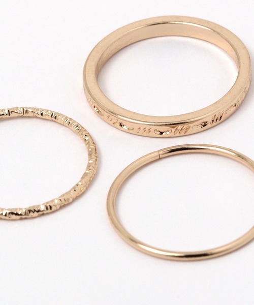 niko and...（ニコアンド）の「Wスクエア5SETリング（リング・レディース・グレー/イエロー・0）」の5枚目の写真