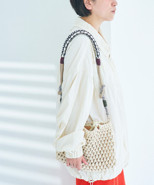 macaroni edge/マカロニエッジ〉ソロモン編みショルダーストラップ