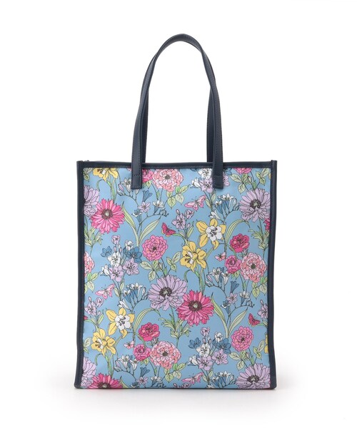 LAURA ASHLEY（ローラアシュレイ）の「【70周年セレブレーティングプリント】ギリー柄 スクエアトートバッグ（トートバッグ・レディース・ホワイト系1/ブルー系5・00）」の3枚目の写真