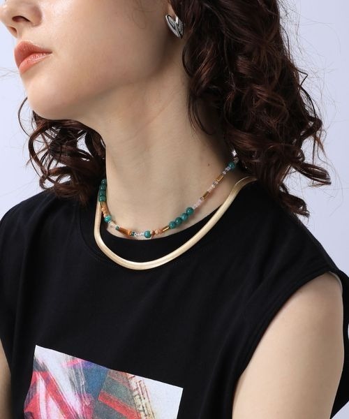 JEANASIS（ジーナシス）の「ビーズ2ピースネックレス/196454（ネックレス・レディース・シルバー系その他/ゴールド系その他・FREE）」の2枚目の写真