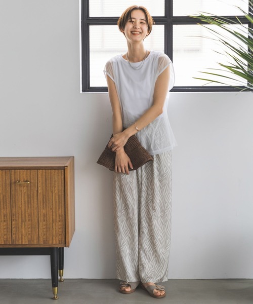 LEPSIM（レプシィム）の「プリントストレートパンツ　904911（その他パンツ・レディース・アイボリー/キャメル・FREE）」の13枚目の写真