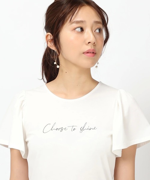 MISCH MASCH（ミッシュマッシュ）の「■2023春夏新作■バックリボンメッセージTシャツ/MM328202（Tシャツ/カットソー・レディース・モカ/ホワイト/レッド/ブラック/ピンク・M）」の12枚目の写真