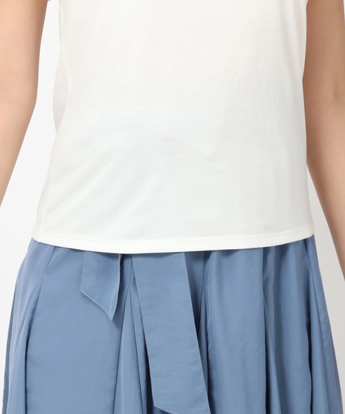 MISCH MASCH（ミッシュマッシュ）の「■2023春夏新作■バックリボンメッセージTシャツ/MM328202（Tシャツ/カットソー・レディース・モカ/ホワイト/レッド/ブラック/ピンク・M）」の16枚目の写真