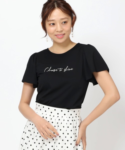 MISCH MASCH（ミッシュマッシュ）の「■2023春夏新作■バックリボンメッセージTシャツ/MM328202（Tシャツ/カットソー・レディース・モカ/ホワイト/レッド/ブラック/ピンク・M）」の10枚目の写真