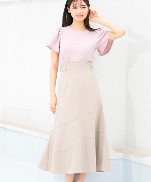 MISCH MASCH（ミッシュマッシュ）の「■2023春夏新作■バックリボンメッセージTシャツ/MM328202（Tシャツ/カットソー・レディース・モカ/ホワイト/レッド/ブラック/ピンク・M）」の21枚目の写真