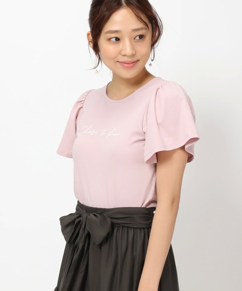 MISCH MASCH（ミッシュマッシュ）の「■2023春夏新作■バックリボンメッセージTシャツ/MM328202（Tシャツ/カットソー・レディース・モカ/ホワイト/レッド/ブラック/ピンク・M）」の20枚目の写真