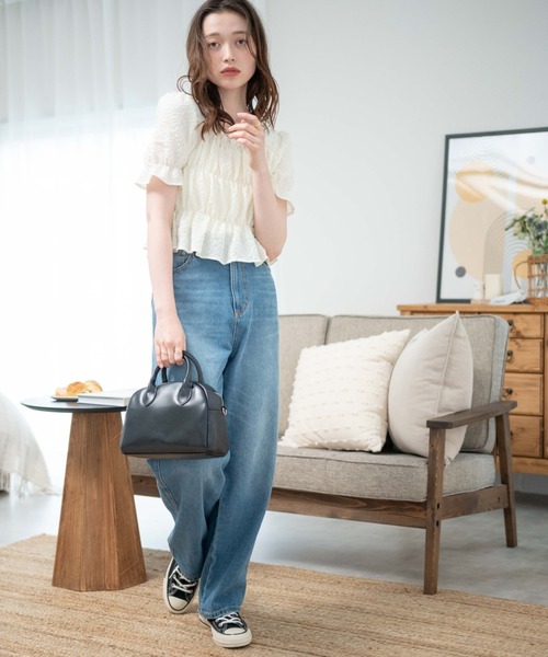 WEGO（ウィゴー）の「WEGO/クリンクルシャーリングブラウス（シャツ/ブラウス・レディース・ブラック/ホワイト/オレンジ・FREE）」の17枚目の写真