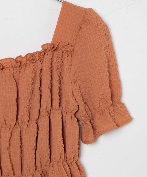 WEGO（ウィゴー）の「WEGO/クリンクルシャーリングブラウス（シャツ/ブラウス・レディース・ブラック/ホワイト/オレンジ・FREE）」の7枚目の写真