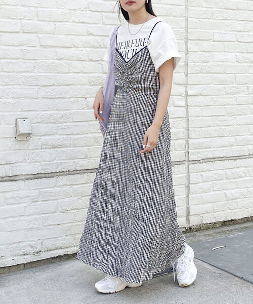 fredy emue（フレディエミュ）の「チェック柄キャミワンピース（ワンピース・レディース・ブラック系その他/ブルー系その他・38）」の10枚目の写真
