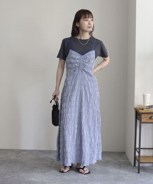 チェック柄キャミワンピース（ワンピース）｜fredy emue（フレディ