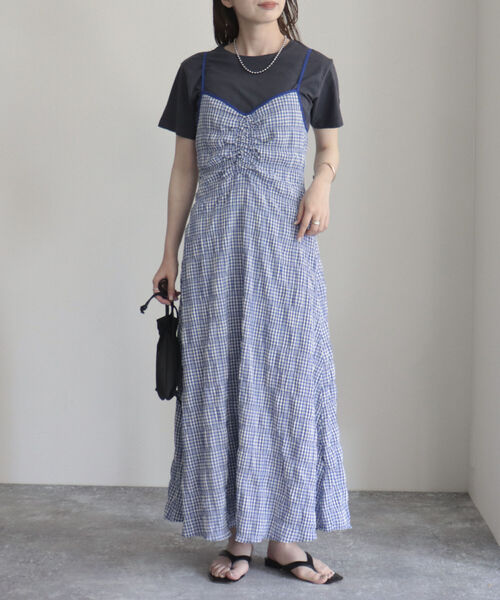 チェック柄キャミワンピース（ワンピース）｜fredy emue（フレディ