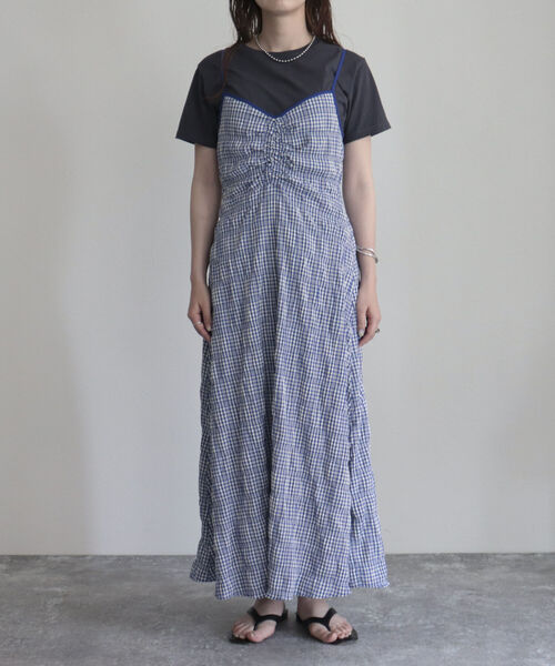 チェック柄キャミワンピース（ワンピース）｜fredy emue（フレディ