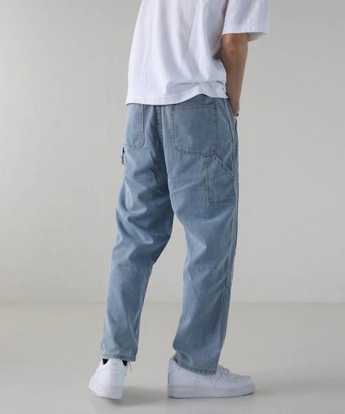 CREARE -LINO-（クレアーレリノ）の「デニム ペインダーストレートパンツ<ユニセックス>（デニムパンツ・メンズ・ピンク/ブルー/ブラック・M/L）」の14枚目の写真