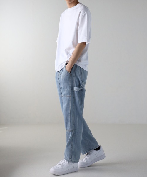 CREARE -LINO-（クレアーレリノ）の「デニム ペインダーストレートパンツ<ユニセックス>（デニムパンツ・メンズ・ピンク/ブルー/ブラック・M/L）」の16枚目の写真