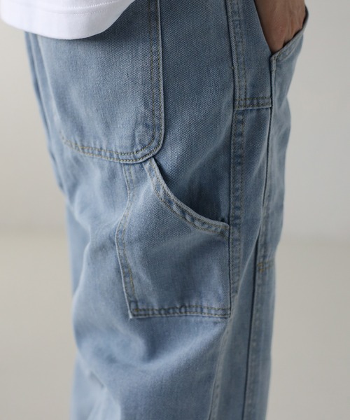 CREARE -LINO-（クレアーレリノ）の「デニム ペインダーストレートパンツ<ユニセックス>（デニムパンツ・メンズ・ピンク/ブルー/ブラック・M/L）」の19枚目の写真