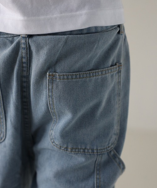 CREARE -LINO-（クレアーレリノ）の「デニム ペインダーストレートパンツ<ユニセックス>（デニムパンツ・メンズ・ピンク/ブルー/ブラック・M/L）」の20枚目の写真
