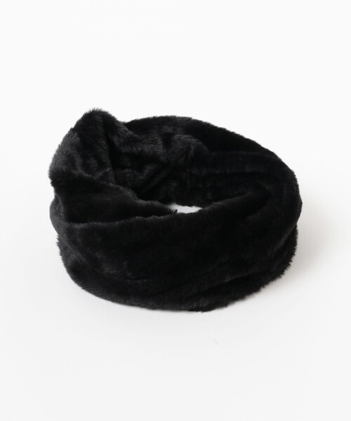 Ray BEAMS（レイビームス）の「【WEB限定】Ray BEAMS / フェイクファー スヌード（ネックウォーマー/スヌード・レディース・ブラック/グレー・ONE SIZE）」の4枚目の写真