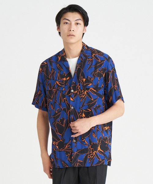 ESTNATION(エストネーション)の「ESTNATION / ハンドプリントオープンカラーシャツ(シャツ/ブラウス・メンズ・ブルーグラス/レディッシュグレー・MEDIUM/LARGE/SMALL/X-LARGE)」の8枚目の写真