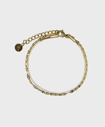 LHME | 【WEB限定】”New me”レイヤードチェーンブレスレット/サージカルステンレス(金属アレルギー対応)【LHME / エルエイチエムイー】(ブレスレット)