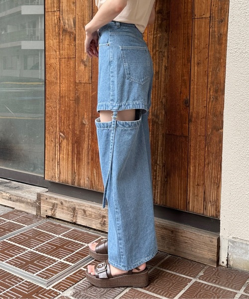 one way(ワンウェイ)の「セパレートデニムパンツ(デニムパンツ・レディース・ダークグレー/ダークブルー/ブルー・SMALL/MEDIUM)」の7枚目の写真