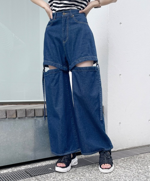 one way(ワンウェイ)の「セパレートデニムパンツ(デニムパンツ・レディース・ダークグレー/ダークブルー/ブルー・SMALL/MEDIUM)」の16枚目の写真