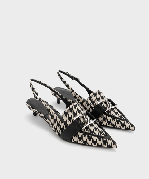 CHARLES & KEITH(チャールズ & キース)の「Gabine ガビーヌ レザースリングバックパンプス(パンプス・レディース・マルチ/ブラック・23cm/22.5cm/22cm/25.5cm/25cm/24.5cm/23.5cm)」の9枚目の写真