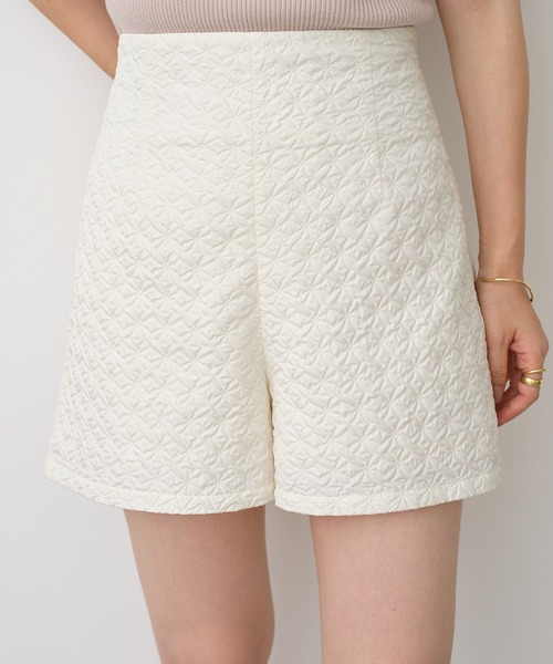 one after another NICE CLAUP（ワンアフターアナザーナイスクラップ）の「ぷくぷくジャガードアソートショートパンツ/セットアップチュニックあり（その他パンツ・レディース・ピンク/アイボリー/ブラック/杢グレー・FREE）」の2枚目の写真