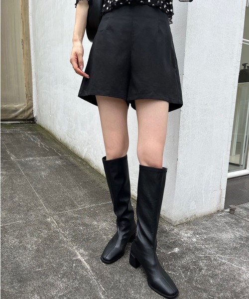 one after another NICE CLAUP（ワンアフターアナザーナイスクラップ）の「ぷくぷくジャガードアソートショートパンツ/セットアップチュニックあり（その他パンツ・レディース・ピンク/アイボリー/ブラック/杢グレー・FREE）」の16枚目の写真