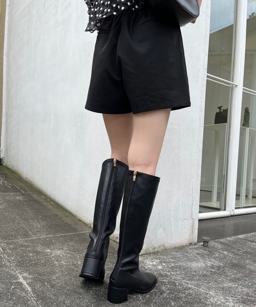 one after another NICE CLAUP（ワンアフターアナザーナイスクラップ）の「ぷくぷくジャガードアソートショートパンツ/セットアップチュニックあり（その他パンツ・レディース・ピンク/アイボリー/ブラック/杢グレー・FREE）」の17枚目の写真