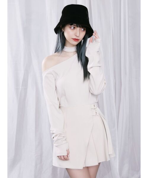 EATME（イートミー）の「チョーカーリブトップス（Tシャツ/カットソー・レディース・ブラック/アイボリー/ブラウン・FREE）」の5枚目の写真